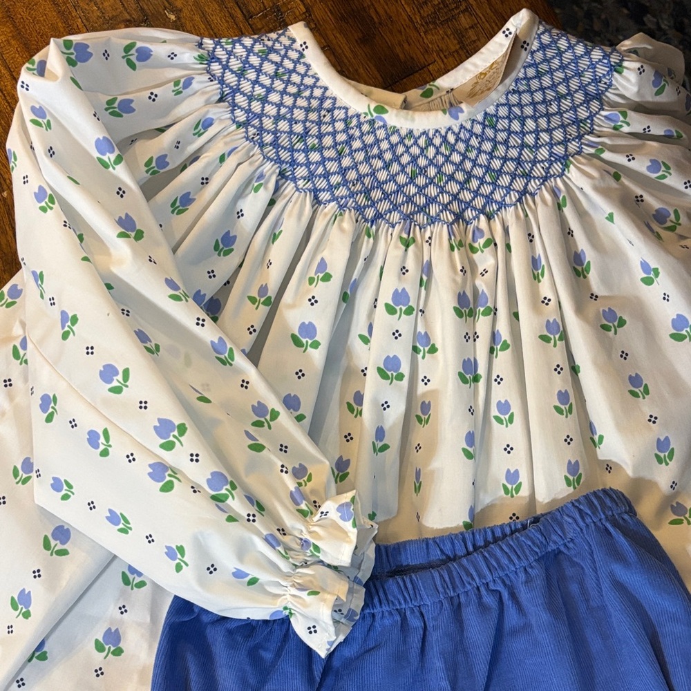 Floral Smocked Kids Top - TBB